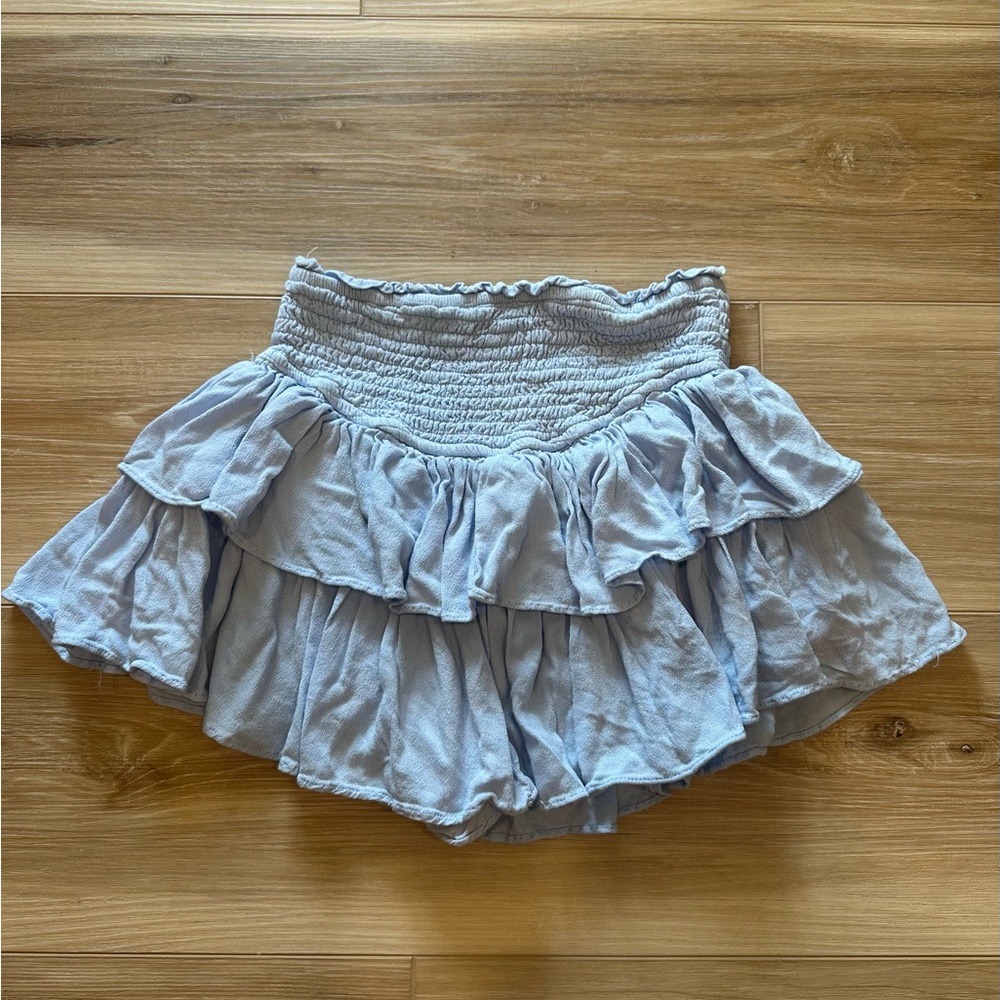 Rock & Rags Light Blue Ruffled Mini Skirt Size XXS
